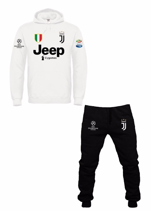 Tuta felpata con cappuccio Adulto personalizzata Juventus Football Club